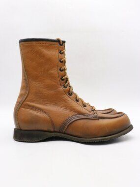 Vintage Red Wing Moc Toe Boot Men's Size 6.5 A Brown Leather Boots